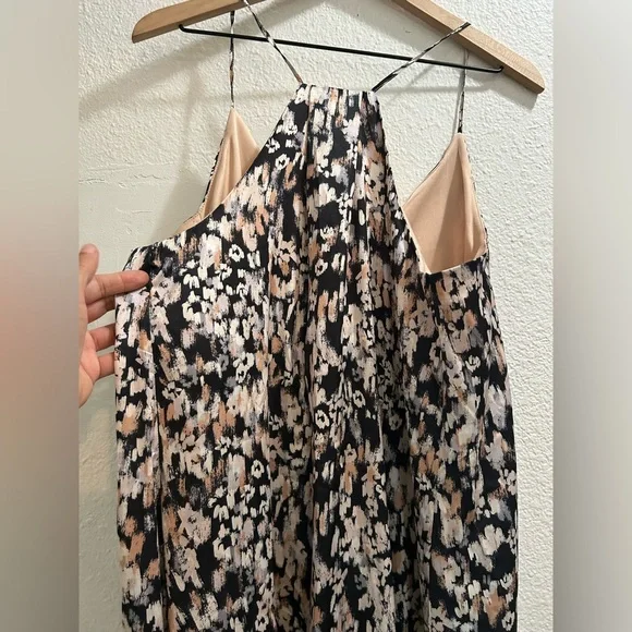 Nicole Miller New York Abstract satin print multicolor maxindress XL - Picture 6 of 7